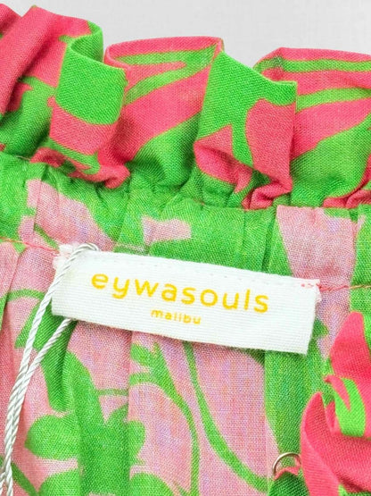 Pre - loved EYWASOULS Green & Pink Printed Size XSmall Long Dress at Reems Closet