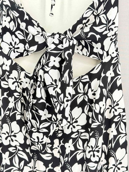 Pre-loved FAITHFULL THE BRAND Black & White Size US 4 Short Dress at Reems Closet