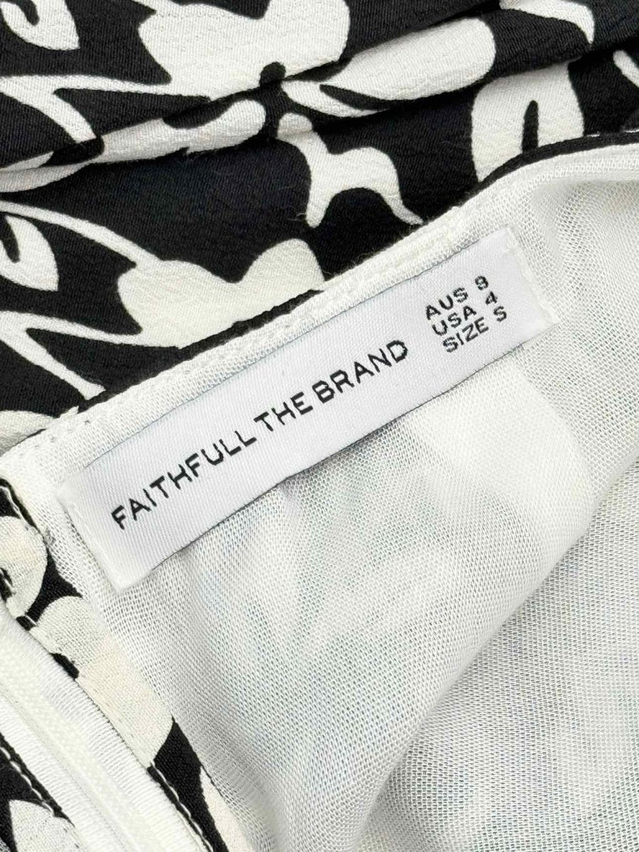 Pre-loved FAITHFULL THE BRAND Black & White Size US 4 Short Dress at Reems Closet