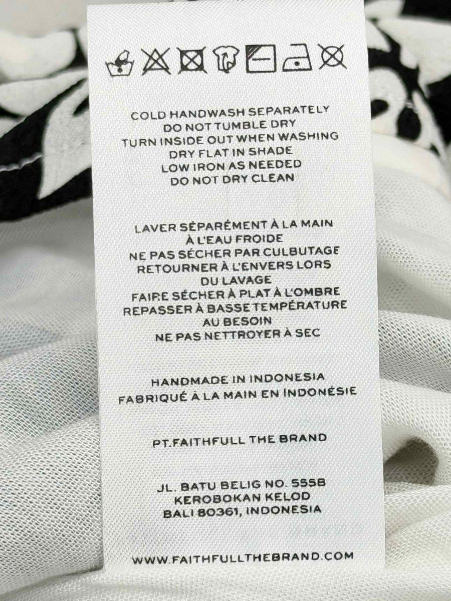 Pre-loved FAITHFULL THE BRAND Black & White Size US 4 Short Dress at Reems Closet