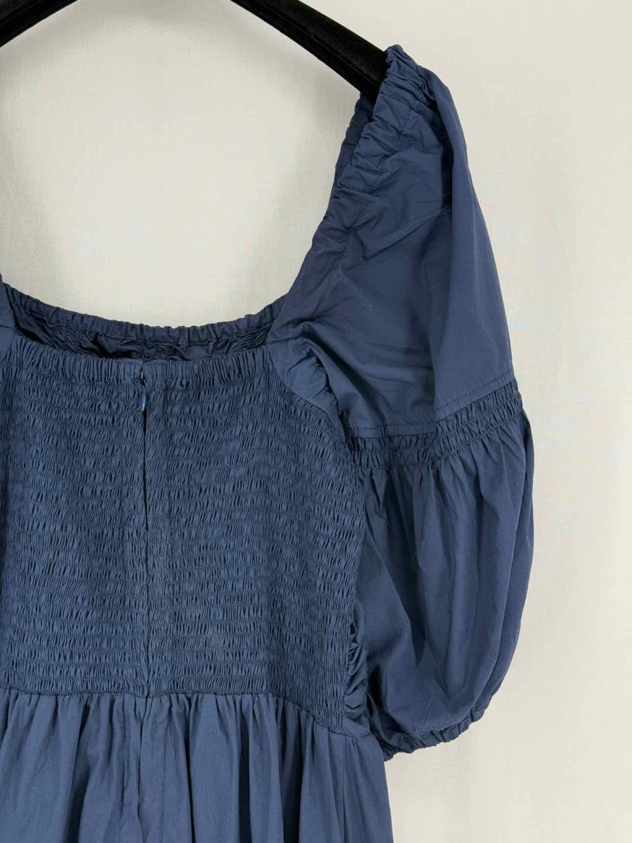 Pre - loved FAITHFULL THE BRAND Navy Blue Size US 6 Midi Dress at Reems Closet