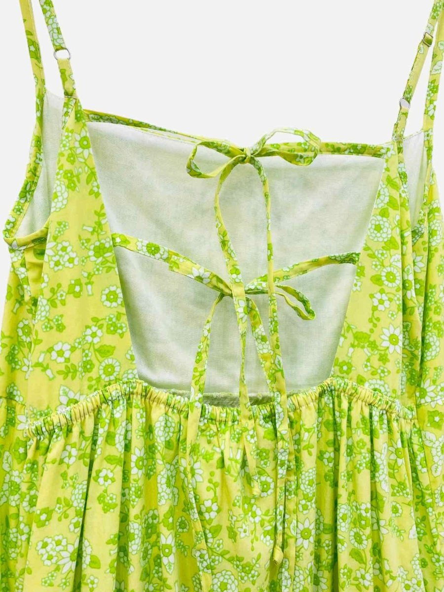 FAITHFULL THE BRAND Nyree Green Size Large Midi Dress - Reems Closet FAITHFULL THE BRAND Nyree Green Size Large Midi Dress - Reems Closet