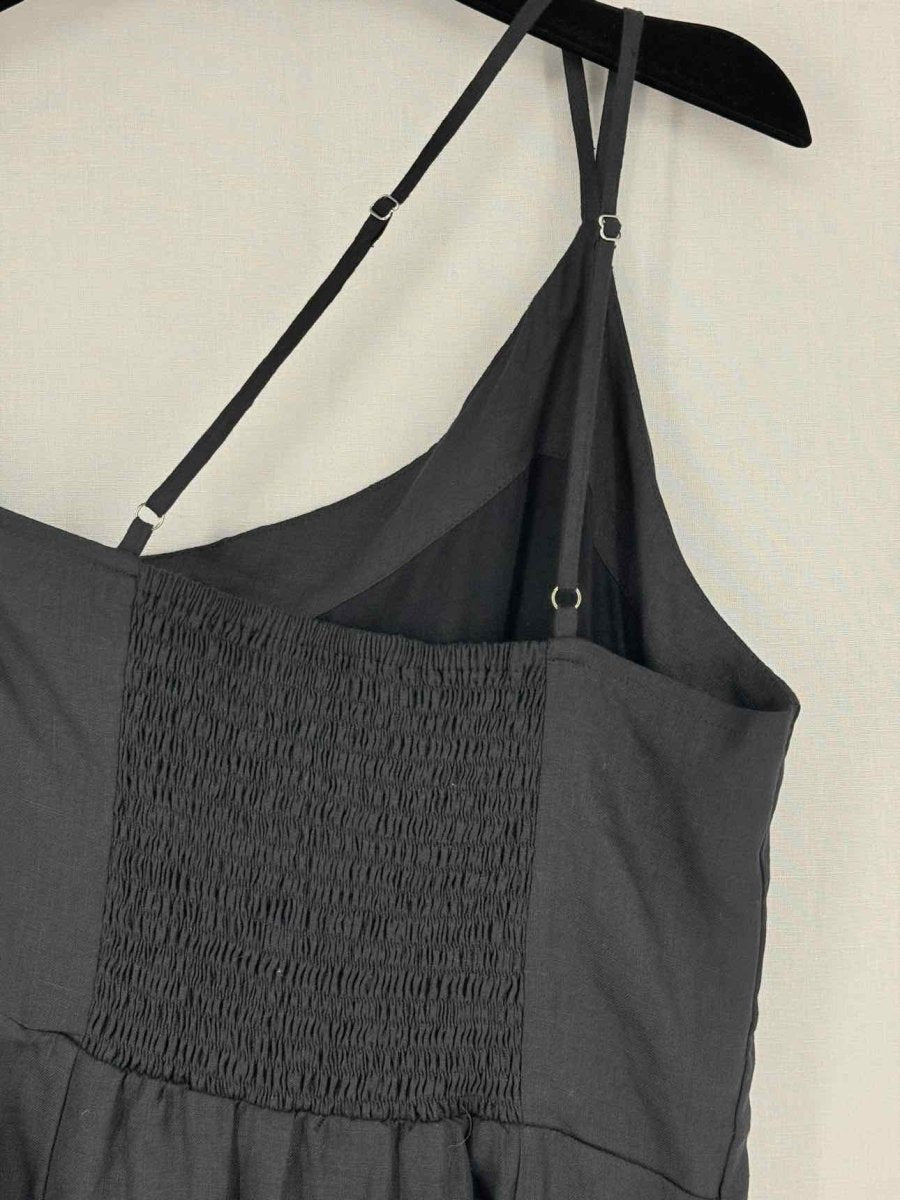 Pre - loved FAITHFULL THE BRAND Soko Black Size US 6 Midi Dress at Reems Closet