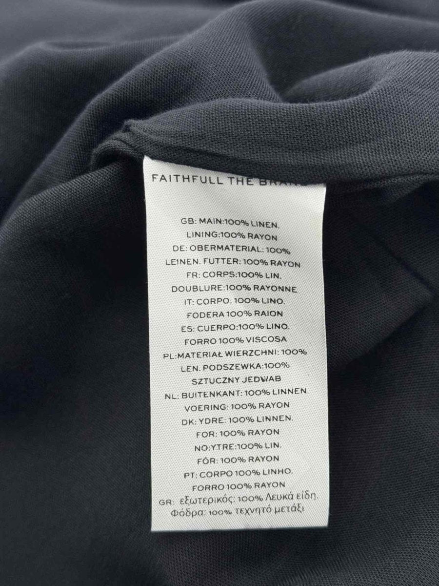 Pre - loved FAITHFULL THE BRAND Soko Black Size US 6 Midi Dress at Reems Closet