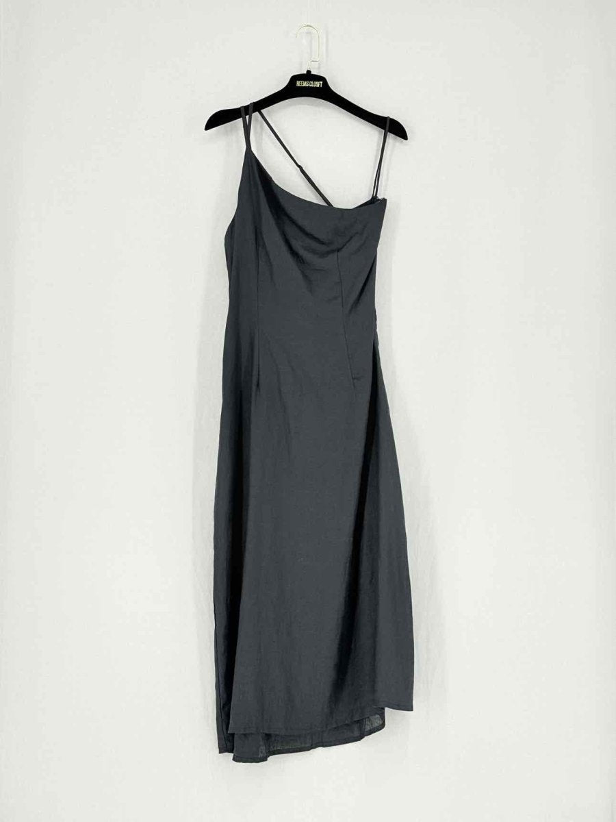 Pre - loved FAITHFULL THE BRAND Soko Black Size US 6 Midi Dress at Reems Closet