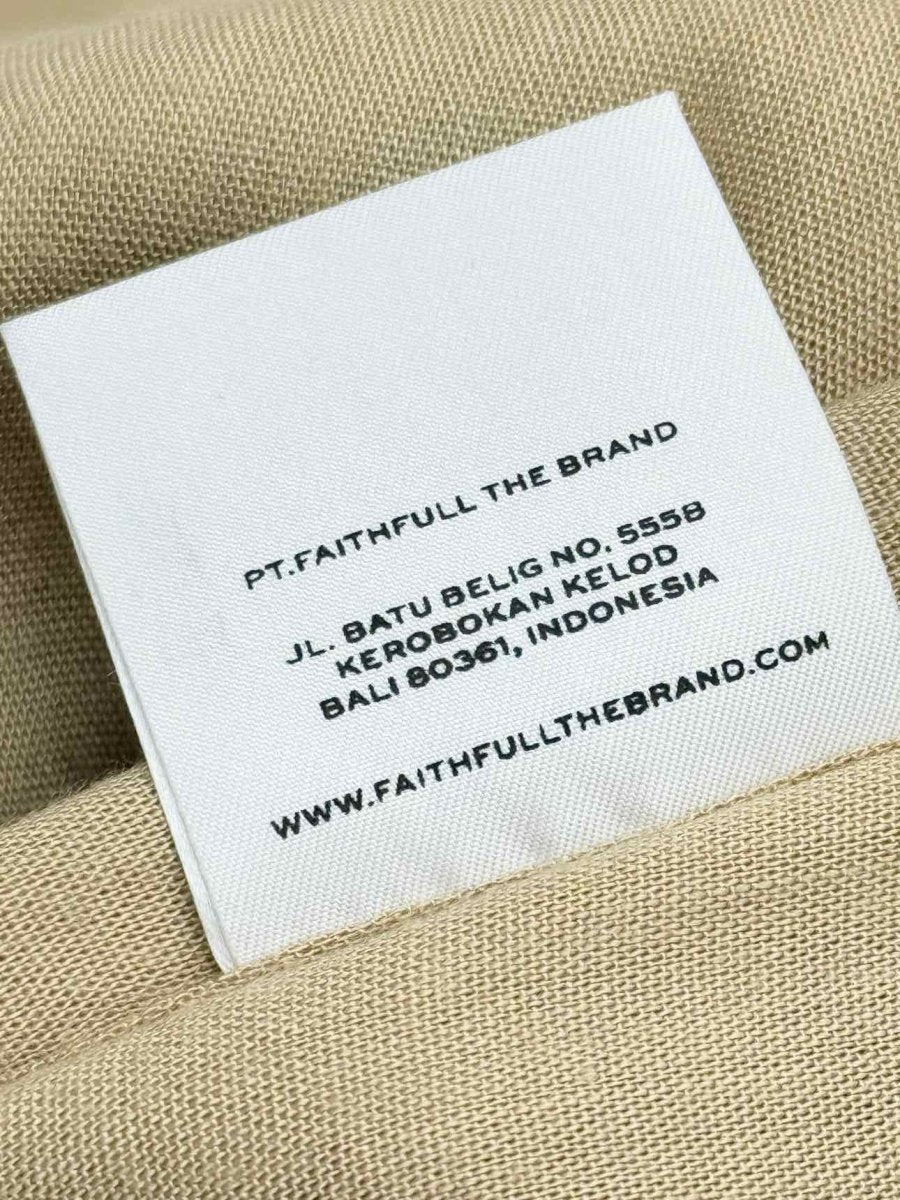 Pre-loved FAITHFULL THE BRAND Tan & Black Size US 8 Midi Dress at Reems Closet