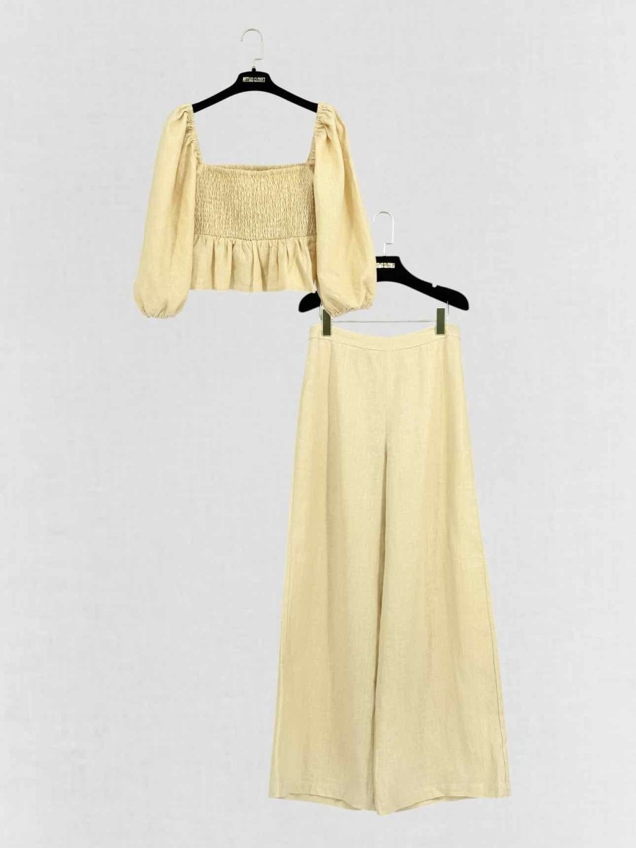 Pre - loved FAITHFULL THE BRAND Vivica Beige Size US 8 Outfit Set at Reems Closet