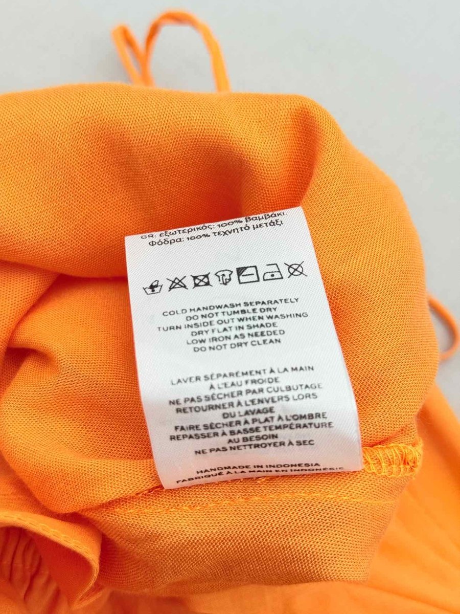 Pre - loved FAITHFULL THE BRAND Willona Orange Size US 2 Midi Dress at Reems Closet