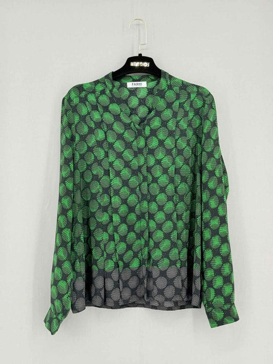 Pre - loved FARHI Green Multicolor Size US 10 Blouse at Reems Closet