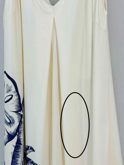 Pre - loved FARM RIO Cream & Navy Blue Size Medium Jumpsuit at Reems Closet