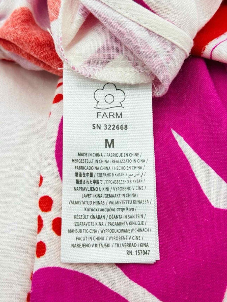 Pre - loved FARM RIO Maia Pink & White Printed Size Medium Jumpsuit at Reems Closet