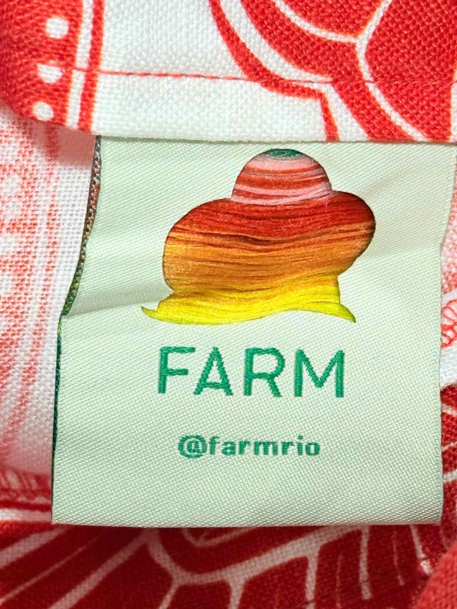 Pre - loved FARM RIO Red & White Shells Size XSmall Short Dress at Reems Closet