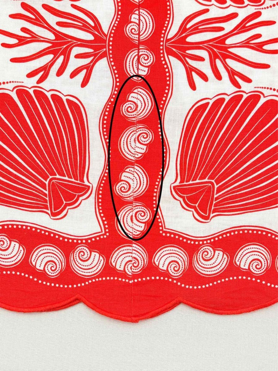 Pre - loved FARM RIO Red & White Shells Size XSmall Short Dress at Reems Closet