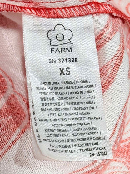 Pre - loved FARM RIO Red & White Shells Size XSmall Short Dress at Reems Closet