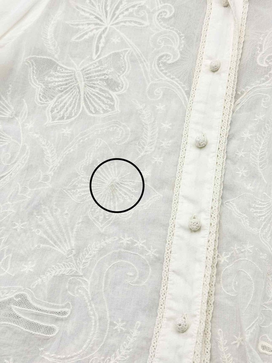 Pre - loved FARM RIO White Floral Size Large Shirt at Reems Closet