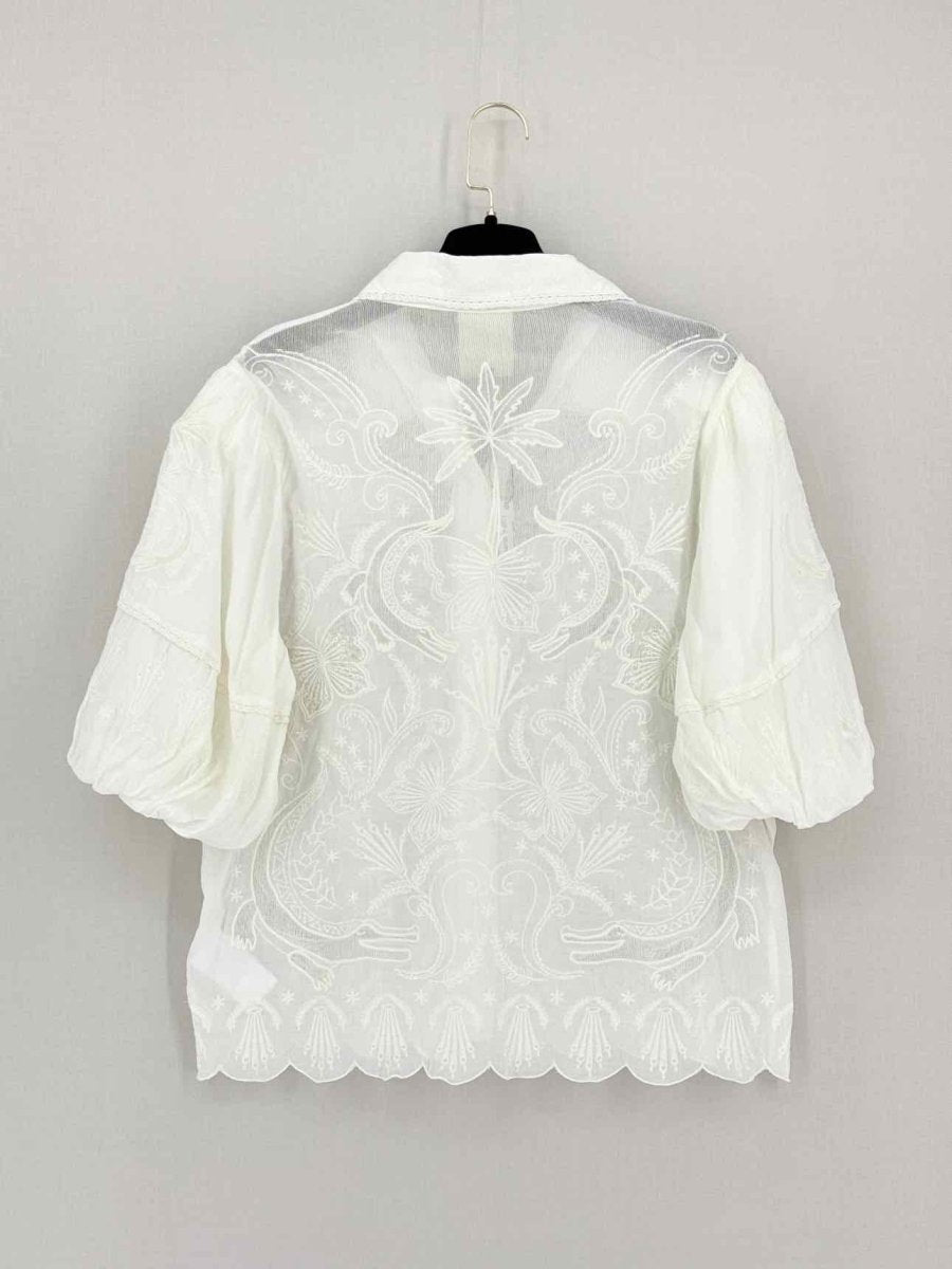 Pre - loved FARM RIO White Floral Size Large Shirt at Reems Closet