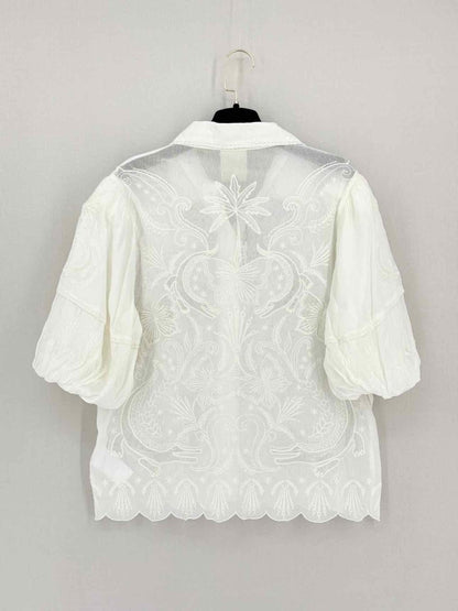 Pre - loved FARM RIO White Floral Size Large Shirt at Reems Closet