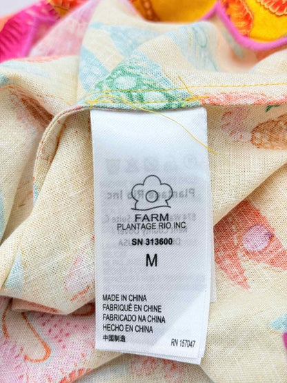 Pre-loved FARM RIO Yellow Multicolor Size Medium Midi Dress at Reems Closet