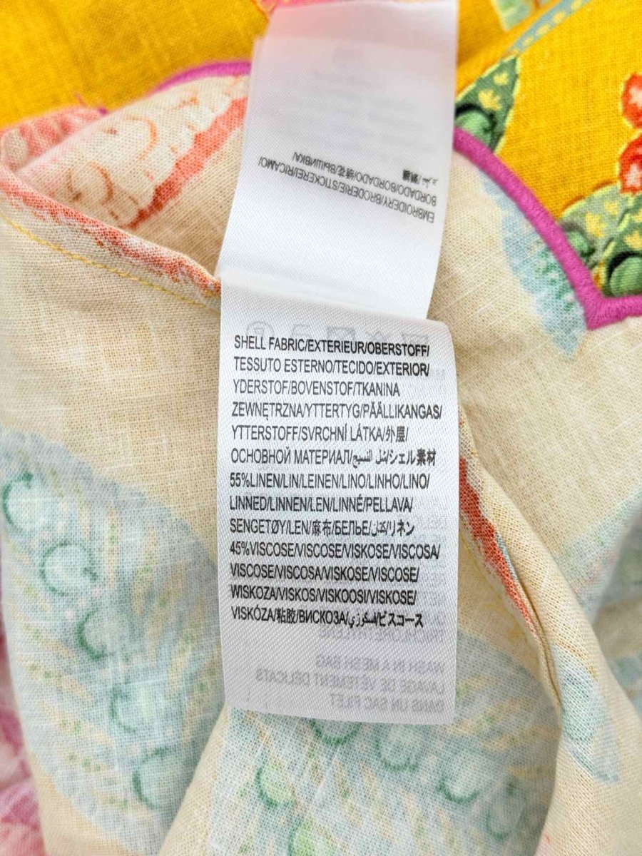 Pre-loved FARM RIO Yellow Multicolor Size Medium Midi Dress at Reems Closet