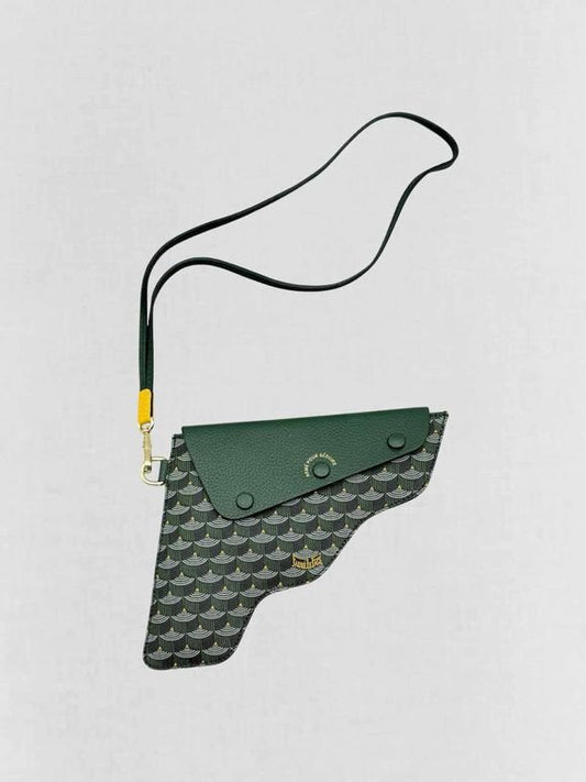 Pre - loved FAURE LE PAGE Calibre Pochette Green Scale Wristlet at Reems Closet