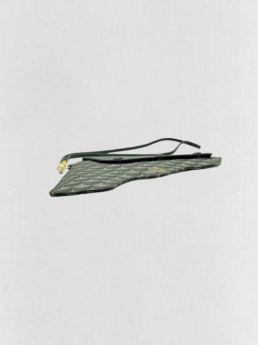 Pre - loved FAURE LE PAGE Calibre Pochette Green Scale Wristlet at Reems Closet