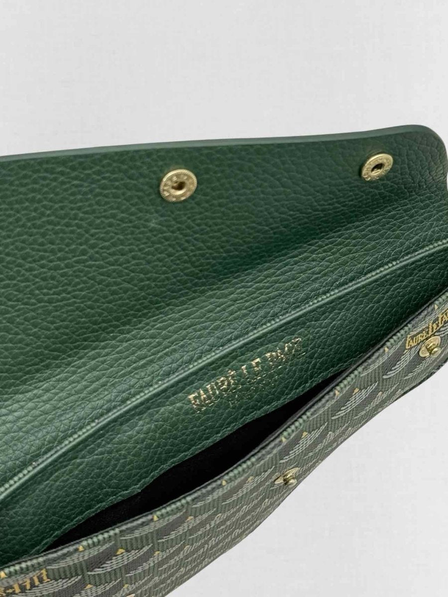 Pre - loved FAURE LE PAGE Calibre Pochette Green Scale Wristlet at Reems Closet