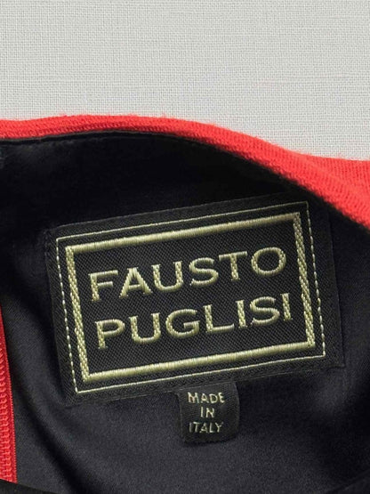 Pre-loved FAUSTO PUGLISI Black & Red Size US 6 Short Dress at Reems Closet