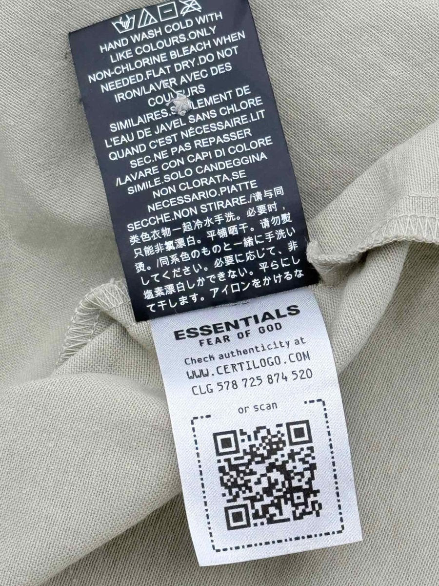 Pre - loved FEAR OF GOD Essentials Brushed Oxford Khaki Cotton Size Large Outfit Set at Reems Closet