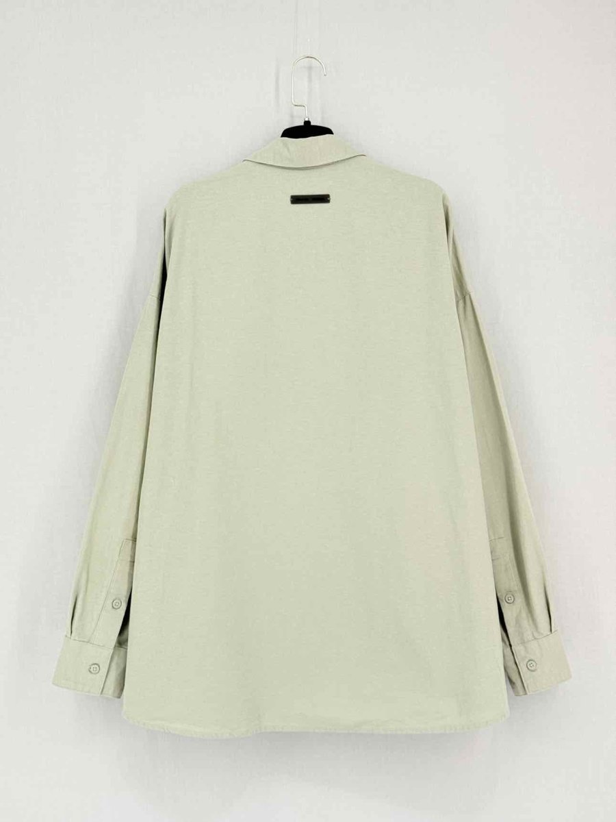 Pre - loved FEAR OF GOD Essentials Brushed Oxford Khaki Cotton Size Large Outfit Set at Reems Closet
