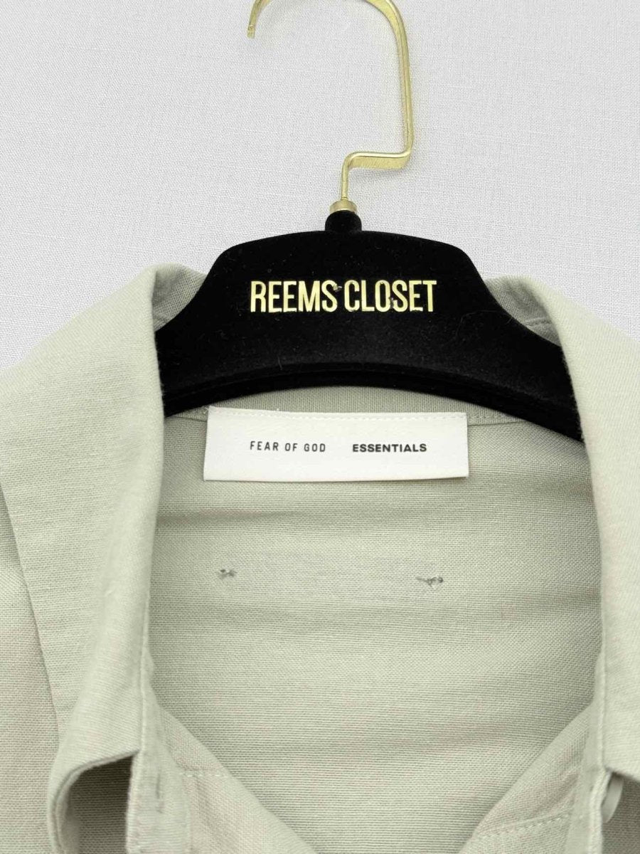 Pre - loved FEAR OF GOD Essentials Brushed Oxford Khaki Cotton Size Large Outfit Set at Reems Closet