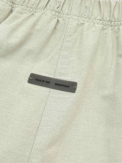 Pre - loved FEAR OF GOD Essentials Brushed Oxford Khaki Cotton Size Large Outfit Set at Reems Closet
