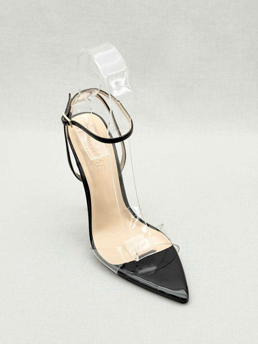 Pre - loved FEMME G Buckle Black Size EU 38 Heeled Sandals at Reems Closet