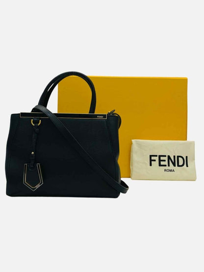 Pre - loved FENDI 2Jours Black Top Handle at Reems Closet