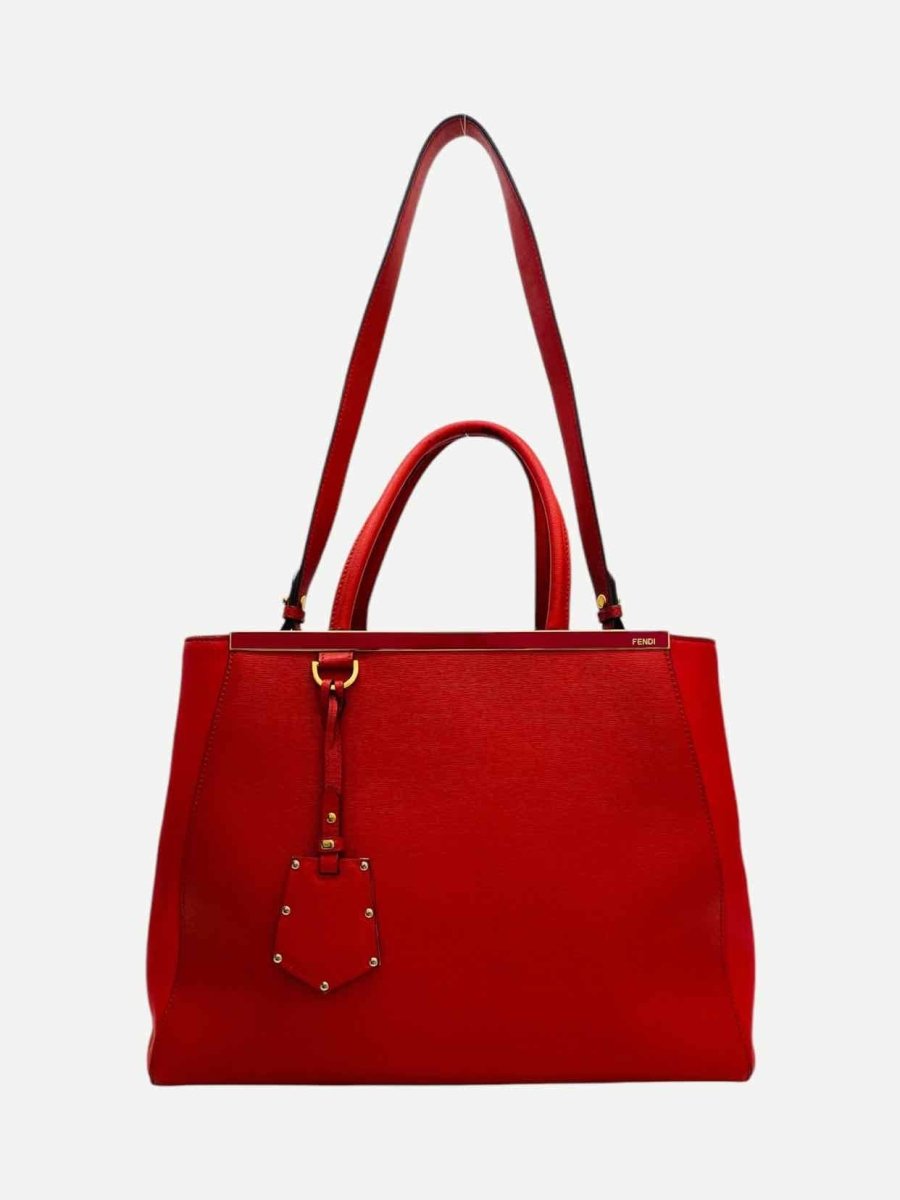 Pre - loved FENDI 2Jours Red Top Handle at Reems Closet