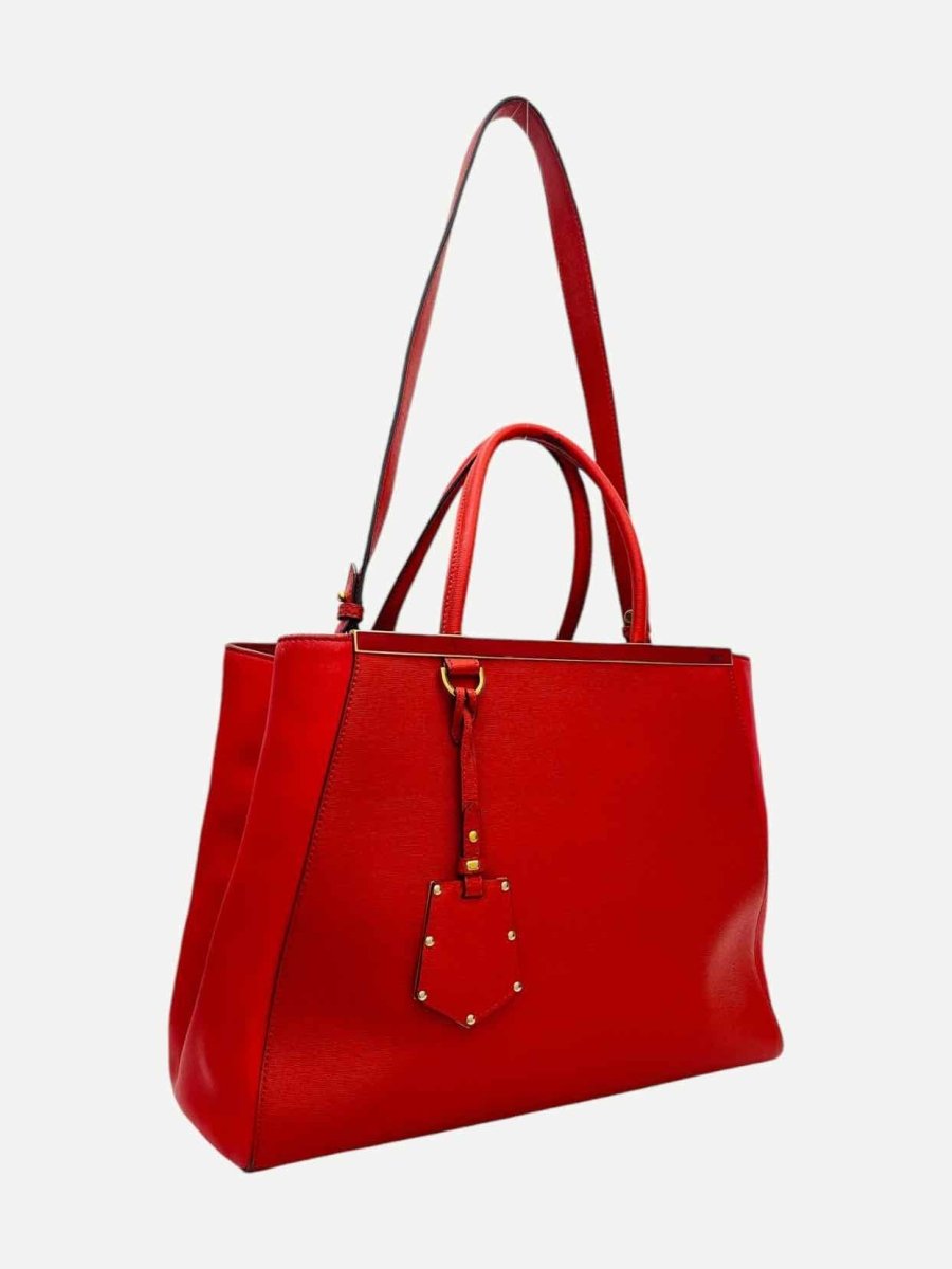 Pre - loved FENDI 2Jours Red Top Handle at Reems Closet