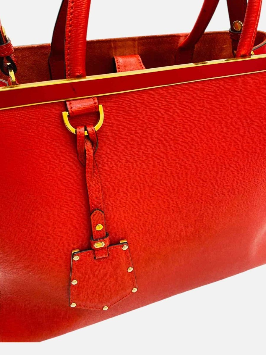 Pre - loved FENDI 2Jours Red Top Handle at Reems Closet