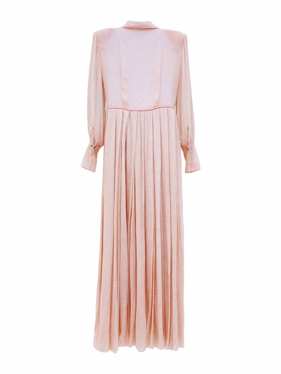 Pre - loved FENDI Abito Intero Pink Boucle Long Dress at Reems Closet