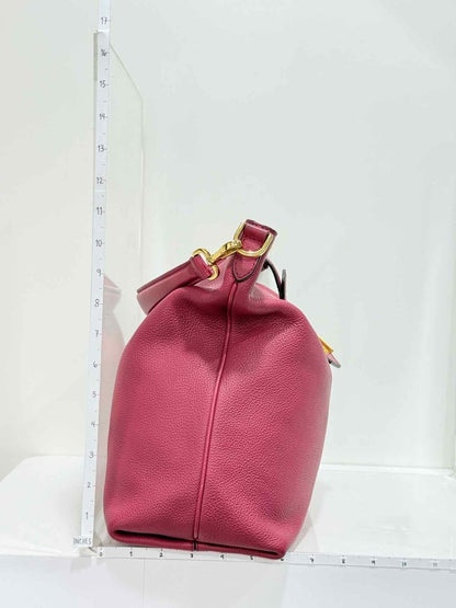 Pre - loved FENDI Anna Selleria Pink Hobo bag at Reems Closet