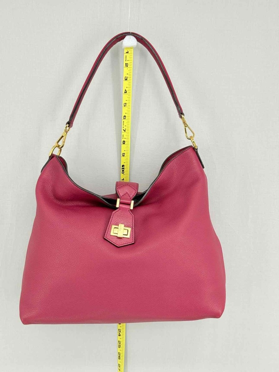 Pre - loved FENDI Anna Selleria Pink Hobo bag at Reems Closet