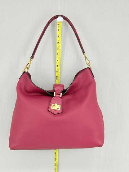 Pre - loved FENDI Anna Selleria Pink Hobo bag at Reems Closet