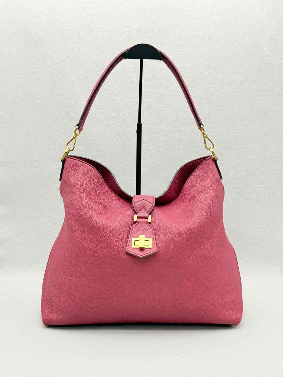 Pre - loved FENDI Anna Selleria Pink Hobo bag at Reems Closet
