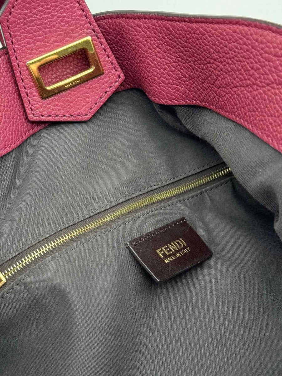 Pre - loved FENDI Anna Selleria Pink Hobo bag at Reems Closet