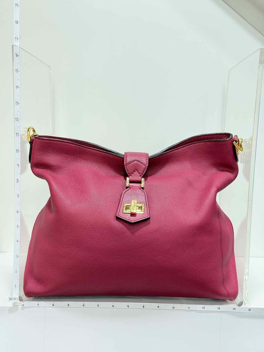 Pre - loved FENDI Anna Selleria Pink Hobo bag at Reems Closet