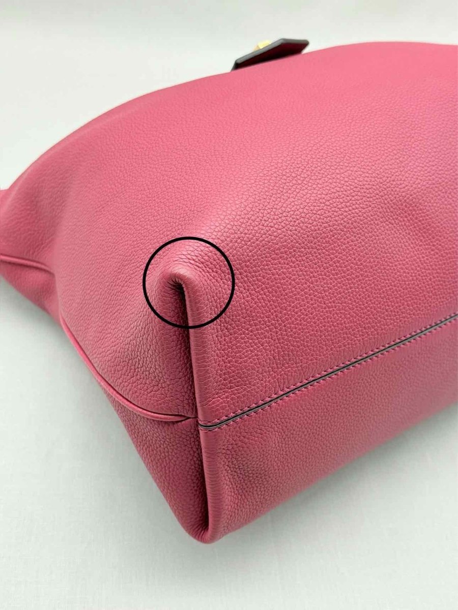 Pre - loved FENDI Anna Selleria Pink Hobo bag at Reems Closet