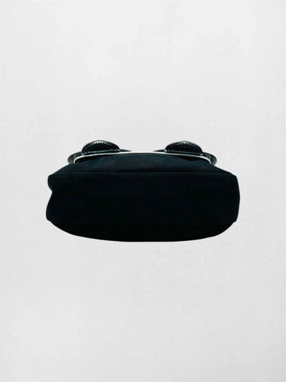 Pre-loved FENDI B Black & Silver Shoulder Bag at Reems Closet