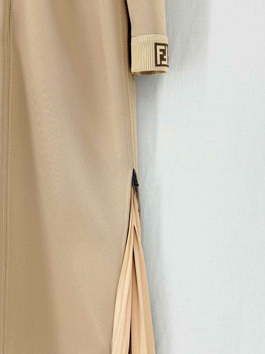 Pre - loved FENDI Beige Size US 6 Knee Length Dress at Reems Closet