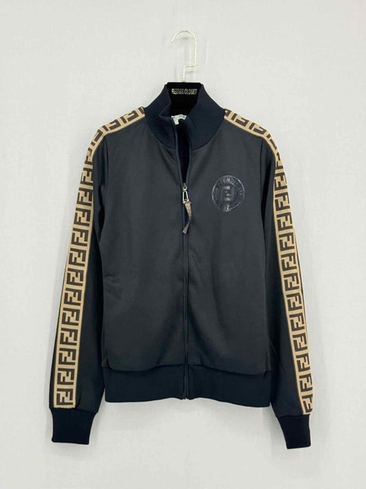 Pre - loved FENDI Black & Beige Panel Size US 4 Jacket at Reems Closet