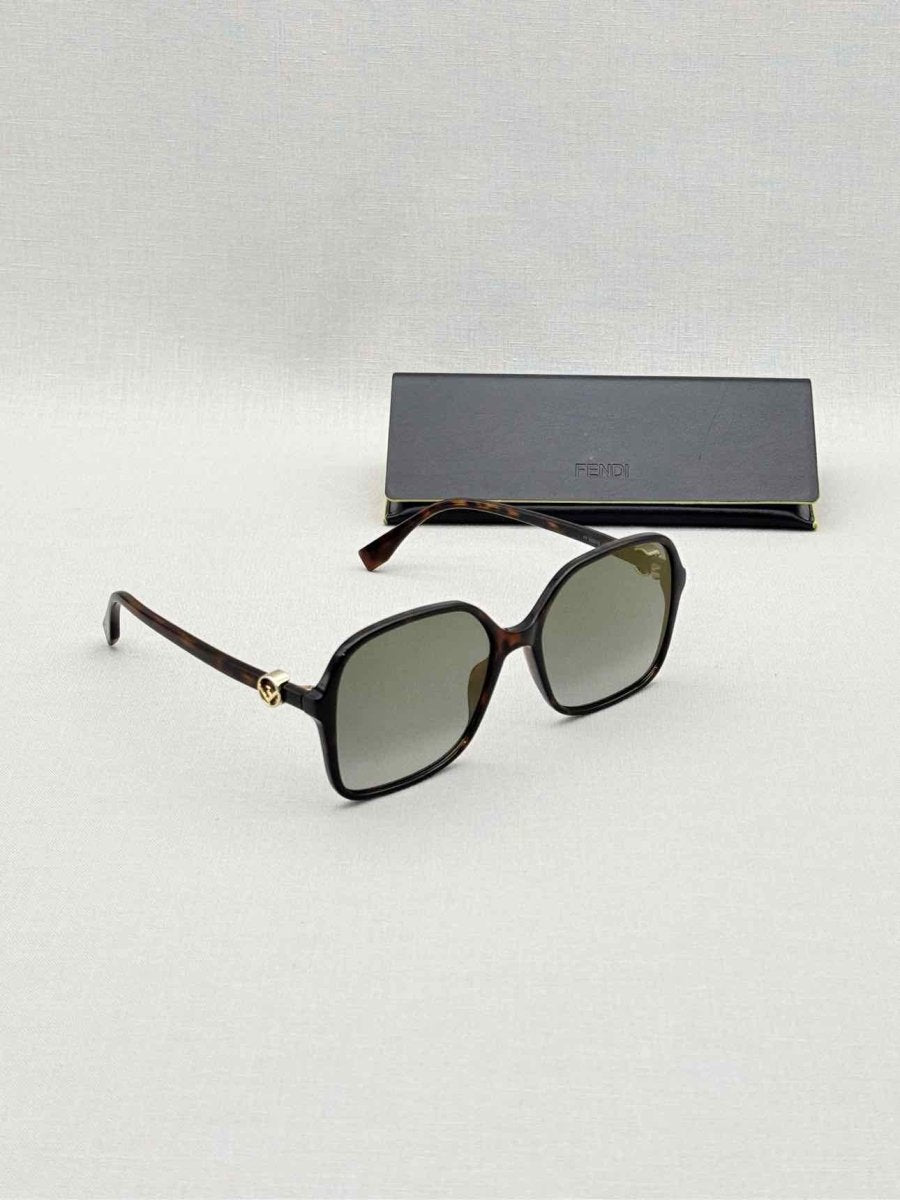 Pre-loved FENDI Black & Brown Sunglasses at Reems Closet