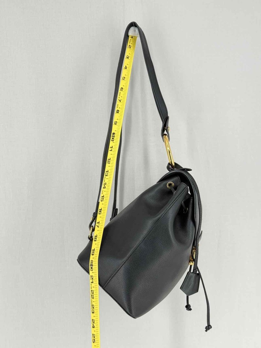 Pre - loved FENDI Black Drawstring Backpack at Reems Closet