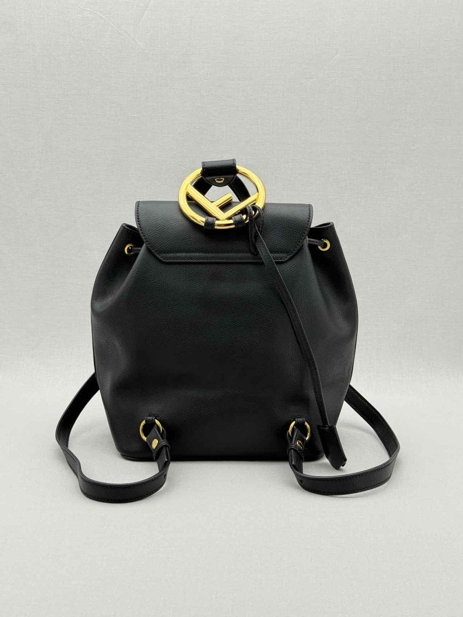 Pre - loved FENDI Black Drawstring Backpack at Reems Closet